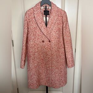J.Crew Daphne Italian Tweed Topcoat Melange Pink Size 6